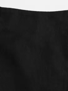 Muchica Falda bajo con abertura - Negro - Ver 4