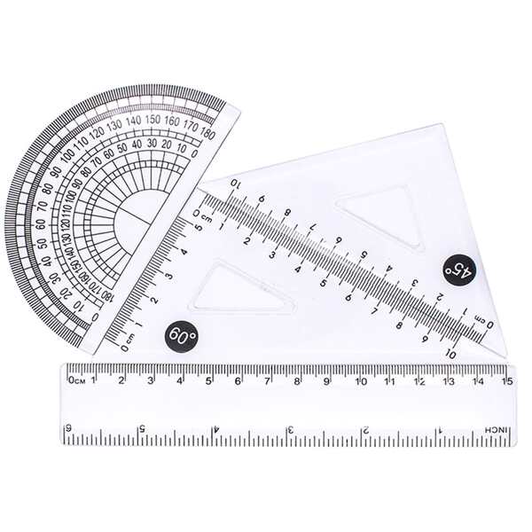 

2sets Clear Ruler, Multicolor