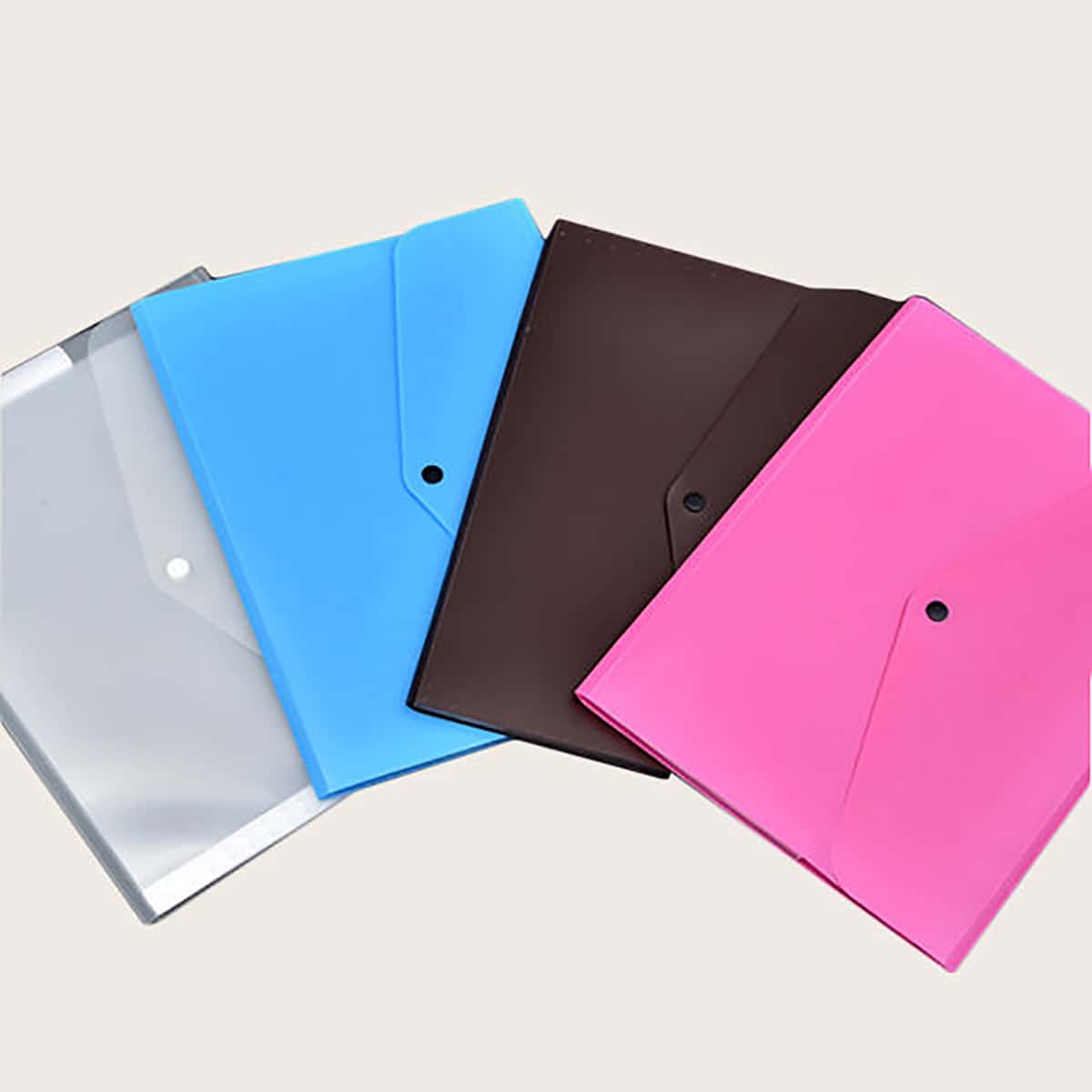 

1pc Plain Random File Pocket, Multicolor