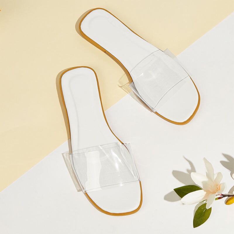 

Clear Strap Sliders, White