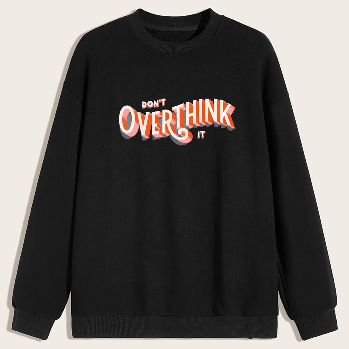 

Guys Slogan Graphic Sweatshirt, Black