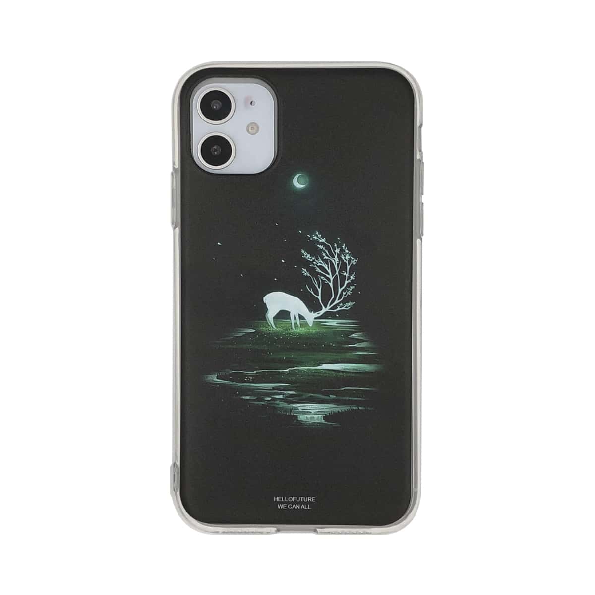 

Moonlight Deer Print iPhone Case, Multicolor
