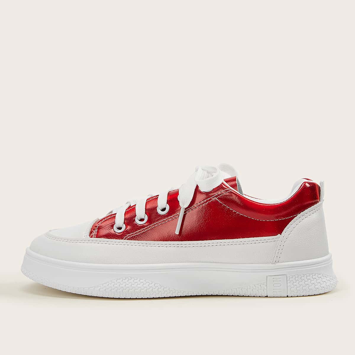 

Lace Up Front Skate Shoes, Red