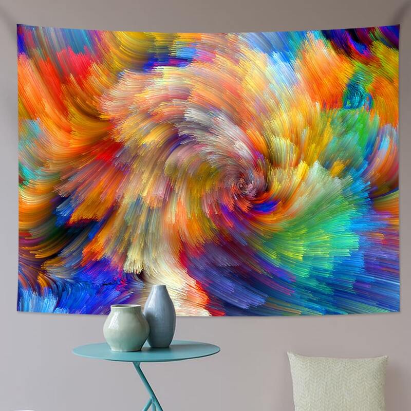 

Color Spiral Explosion Pattern Tapestry, Multicolor