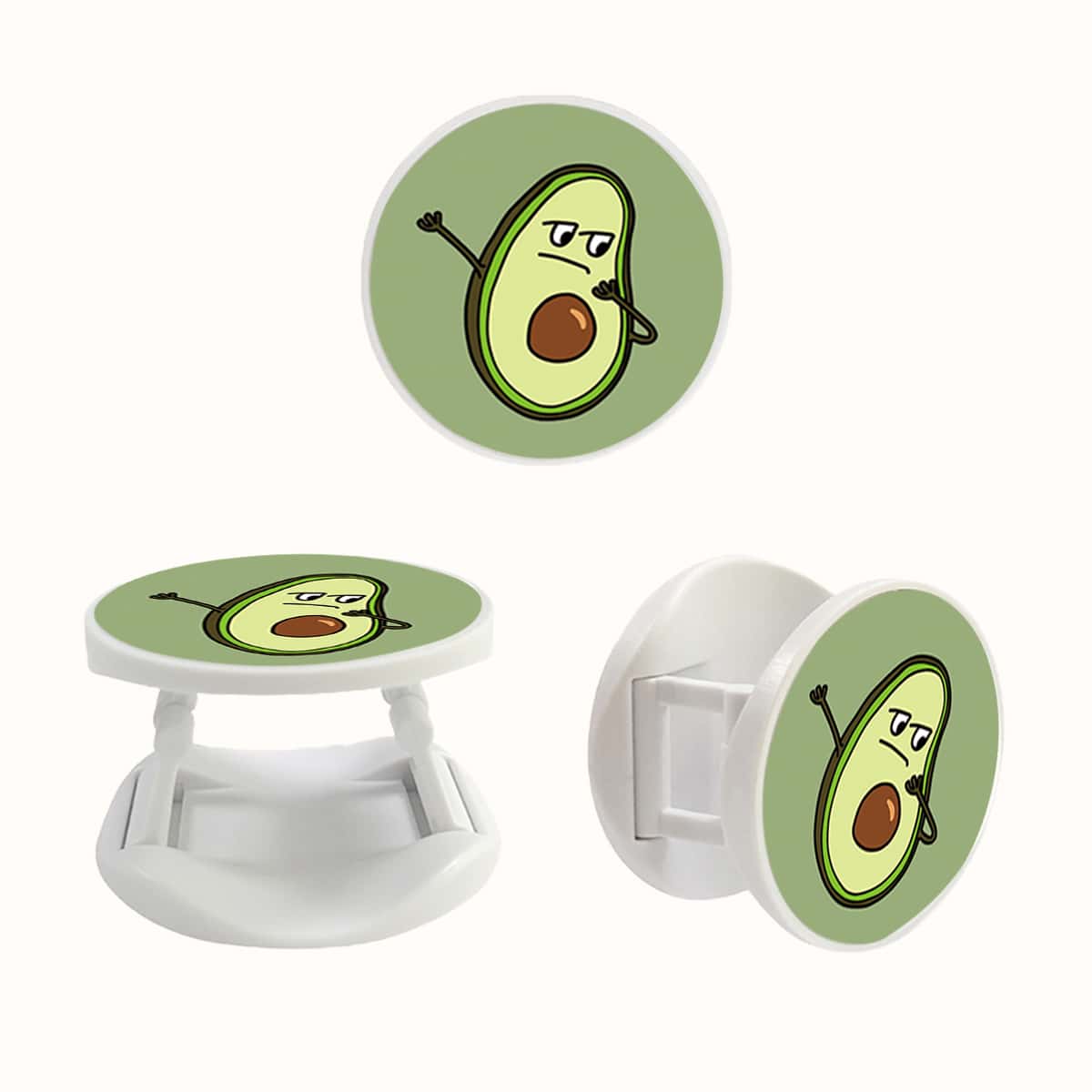 

1pc Cartoon Graphic Phone Holder, Green
