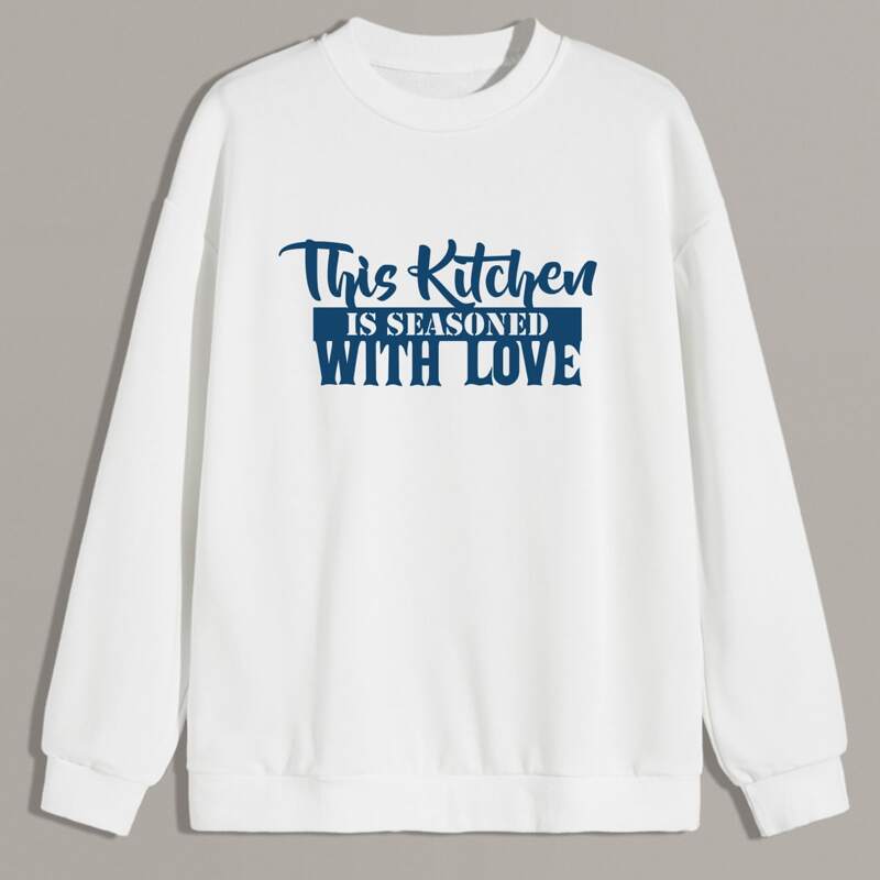 

Guys Slogan Graphic Sweatshirt, White