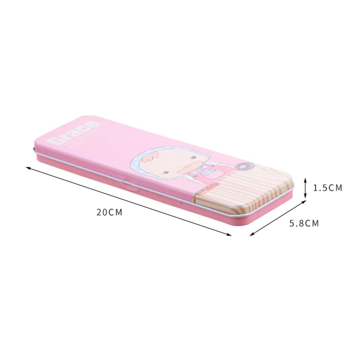 

1pc Random Cartoon Animal Metal Pencil Box, Multicolor