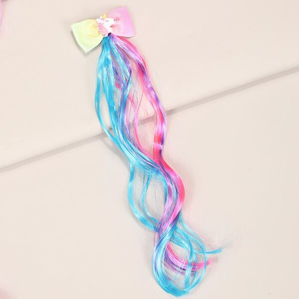 

Toddler Girls Bow Knot Hair Wig Hair Clip, Multicolor