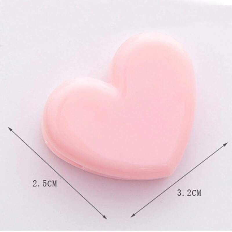

4pcs Heart Shaped Postcard Clip, Baby pink