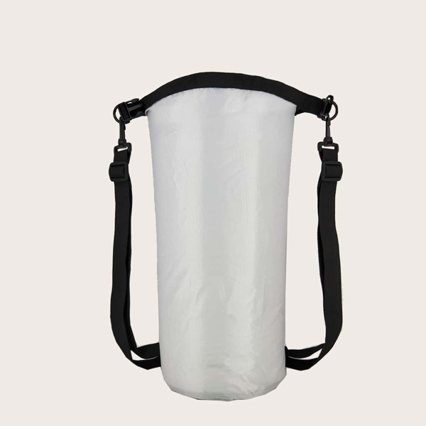 

Zip Up Round Backpack, Grey