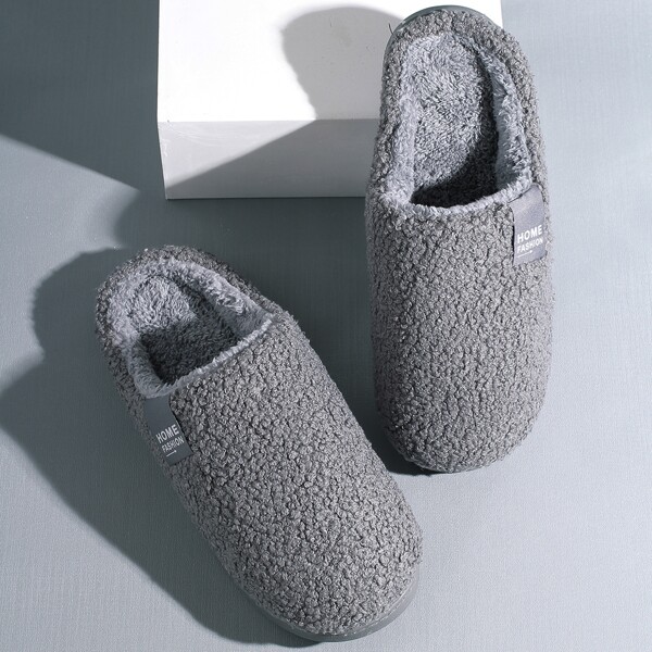 

Men Fluffy Slippers, Grey