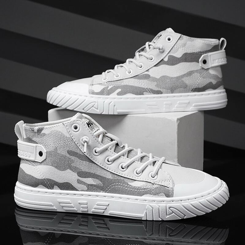 

Guys Lace-up Front High Top Sneakers, White