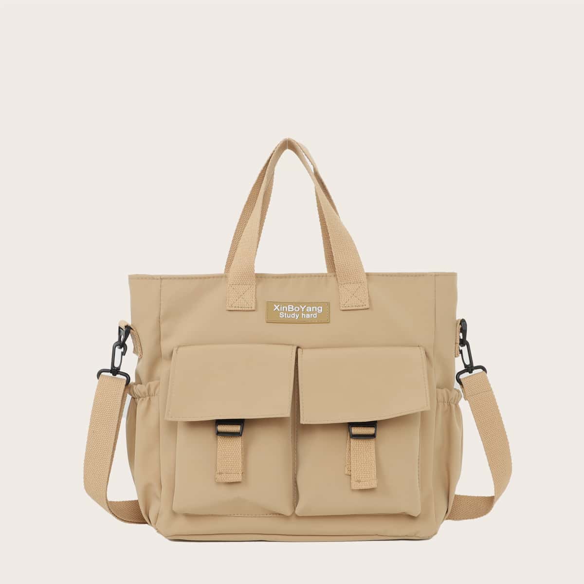 

Pocket Front Canvas Tote Bag, Yellow