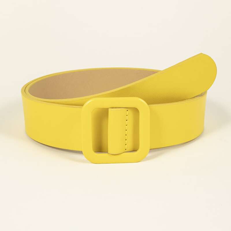

Square Buckle Belt, Yellow