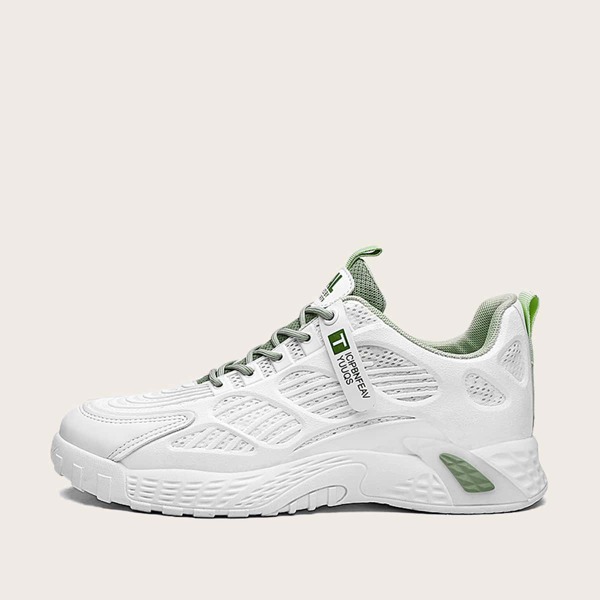 

Men Lace-up Front Wide Fit Sneakers, White