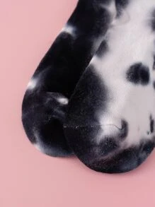 Tie Dye Pattern Socks, Fall Socks - Black and White - View 3