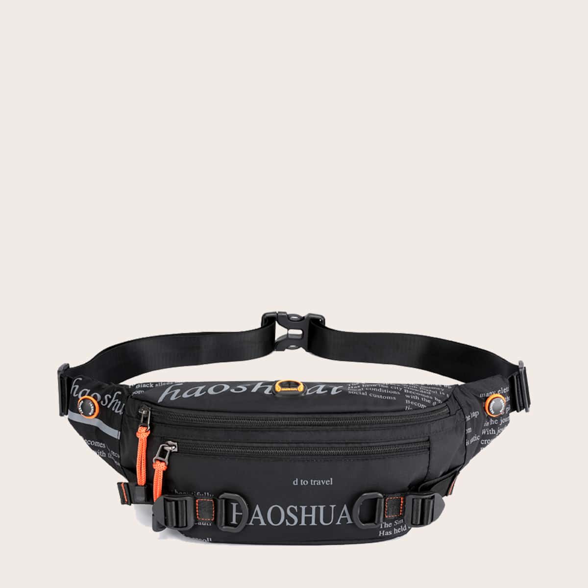 

Guys Letter Graphic Fanny Pack, Black
