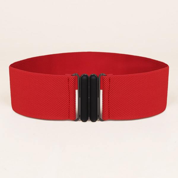

Elastic Wide Belt, Red