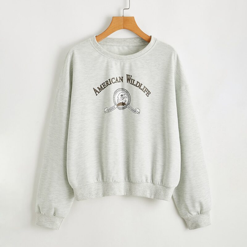 

Letter Graphic Sweatshirt, Light grey