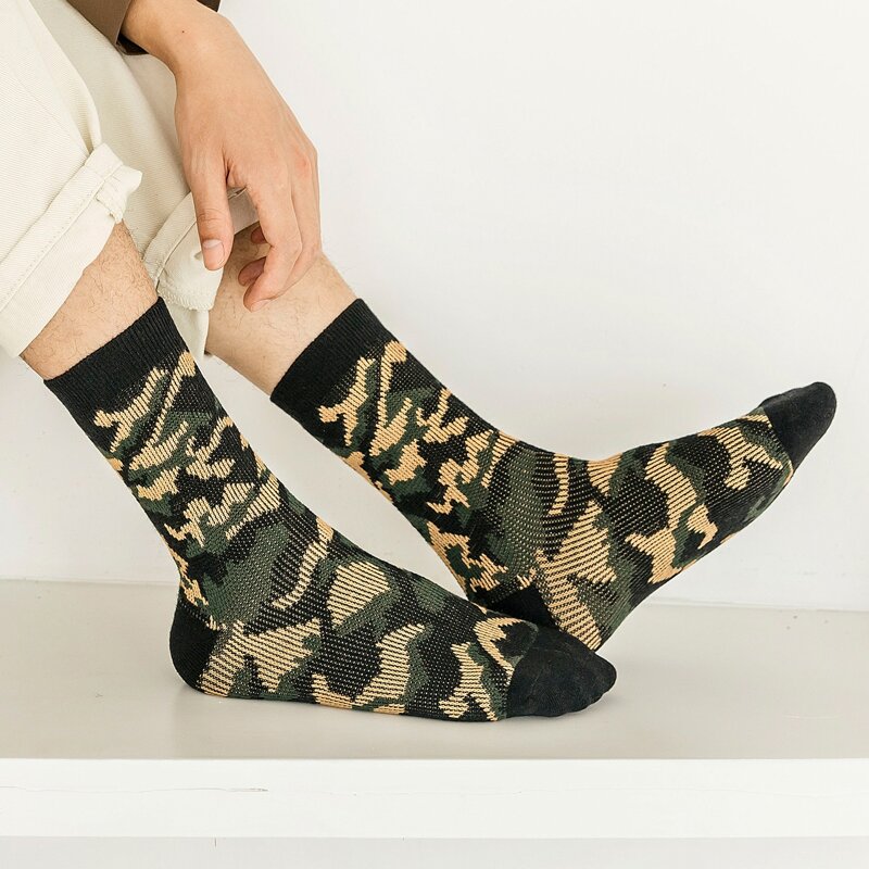

Guys Camo Pattern Socks, Multicolor