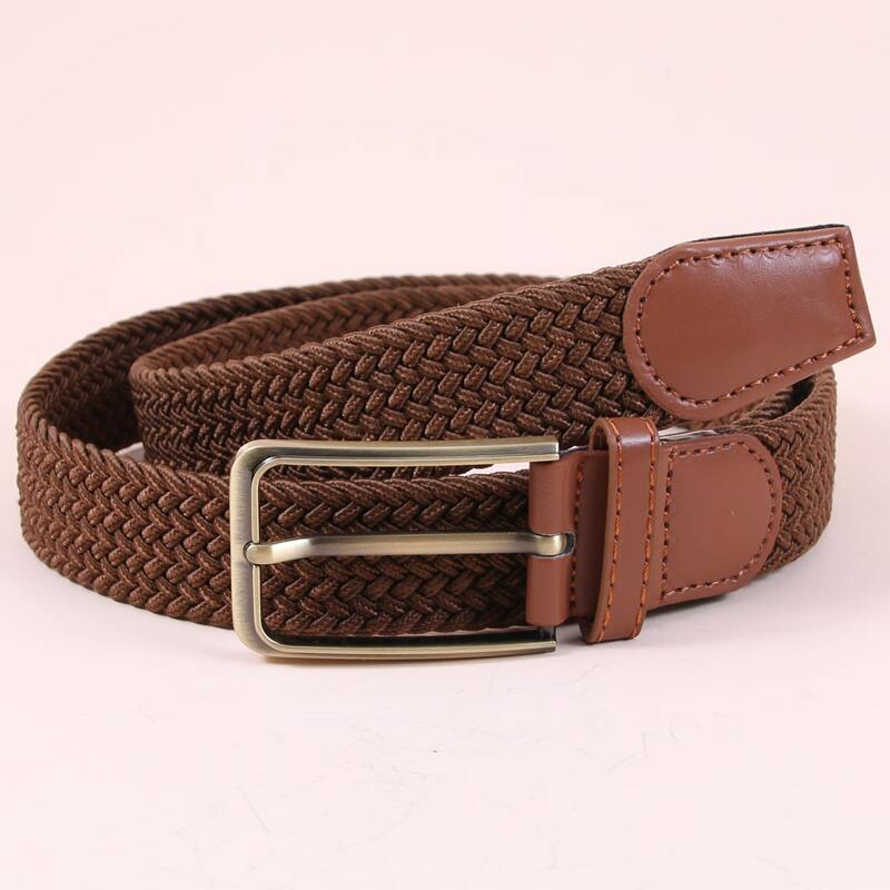 

Guys Simple Woven Belt, Brown