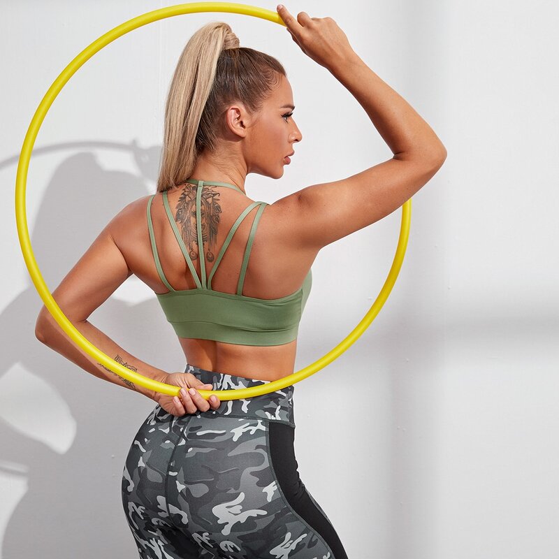 

Strappy-Back Sports Bra, Green