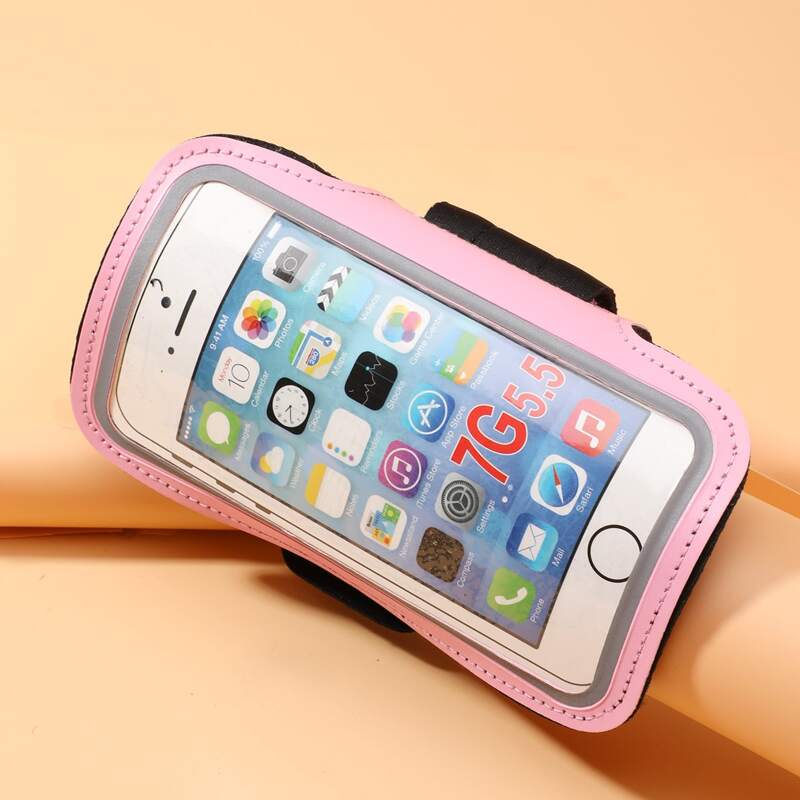 

Clear Phone Arm Bag, Pink