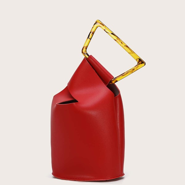 

Minimalist Bucket Bag, Red