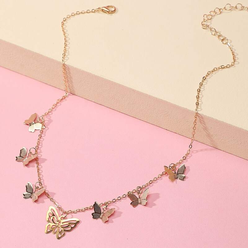 

Butterfly Chain Necklace, Gold