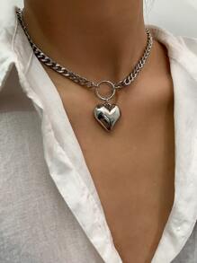 Heart Charm Chain Necklace