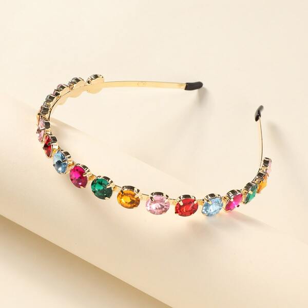 

Colorful Rhinestone Decor Hair Hoop, Multicolor