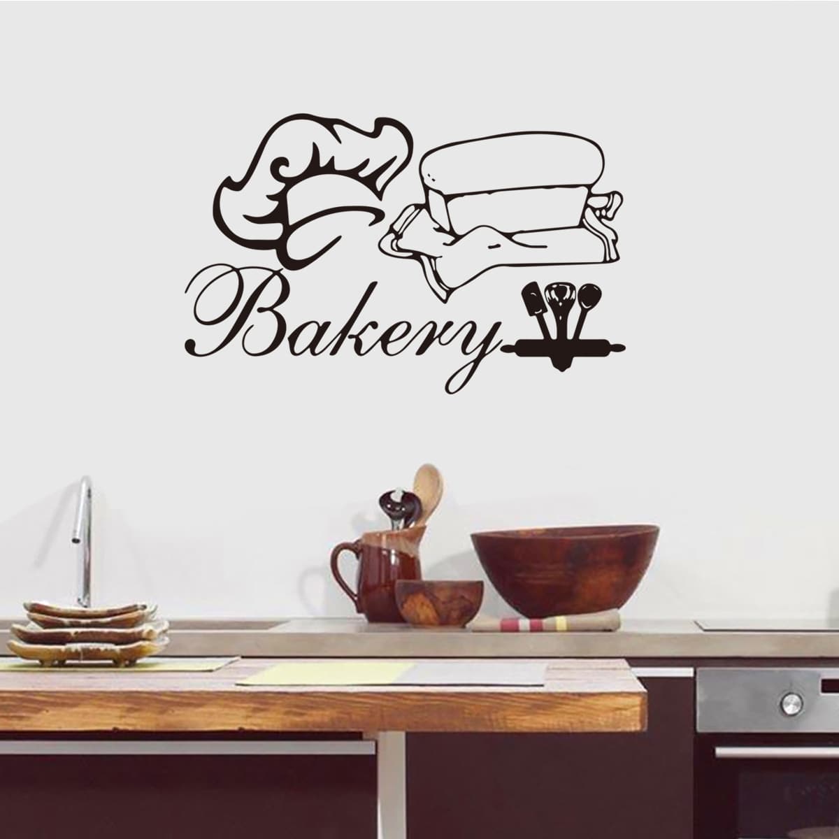 

Letter Graphic Wall Sticker, Black