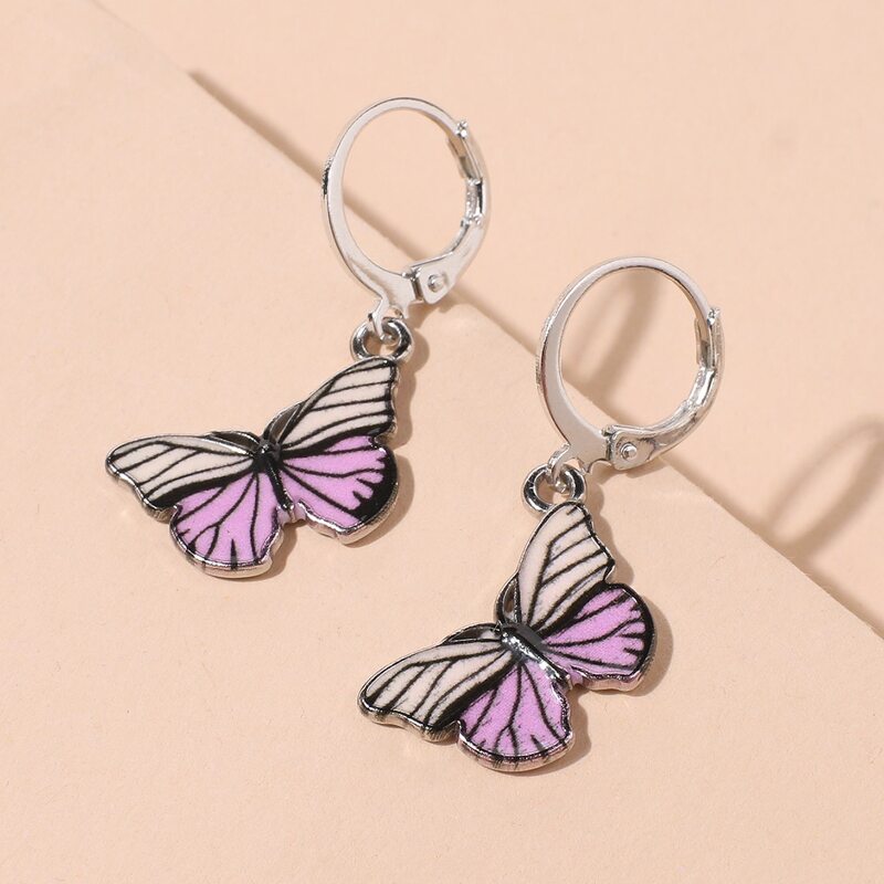 

Butterfly Drop Earrings, Multicolor