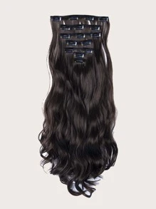 16 piezas postizo largo y rizado - Marrón - Ver 1