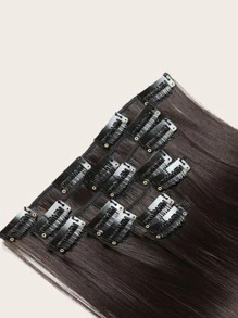 16 piezas postizo largo y rizado - Marrón - Ver 2