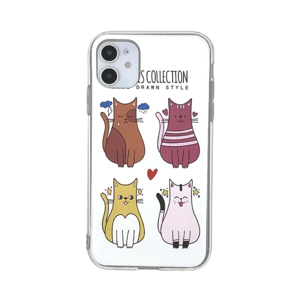 

Чехол для iPhone с принтом кошки, Многоцветный