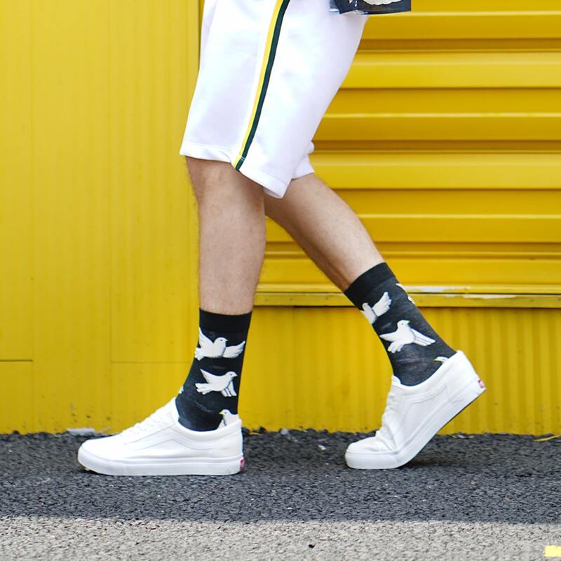 

Guys Animal Pattern Socks, Black