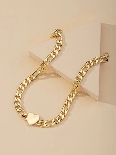 心形裝飾鏈條頸鍊