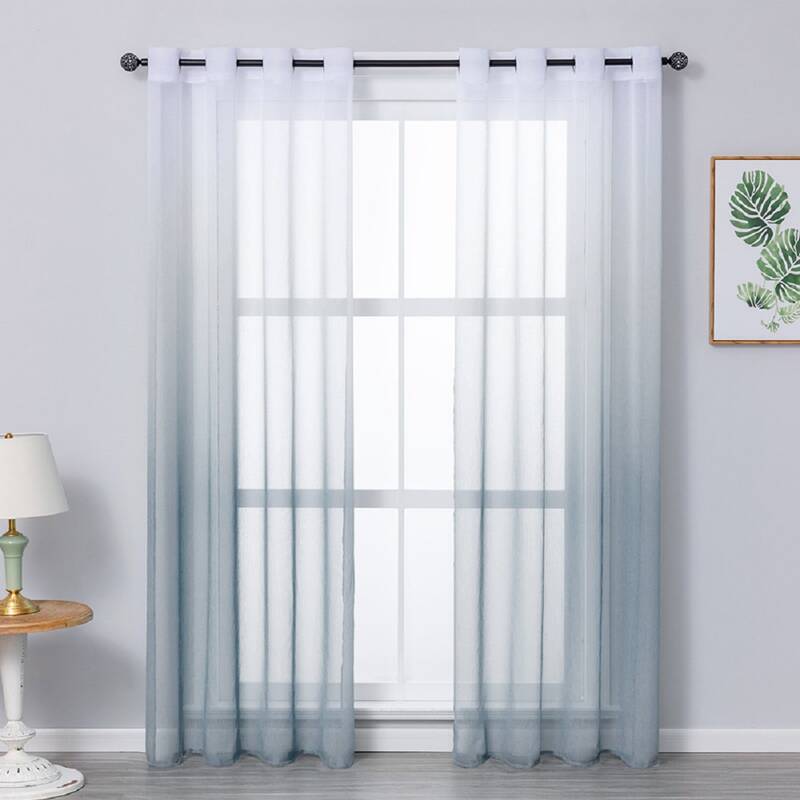 

1pc Gradient Color Curtain, Grey