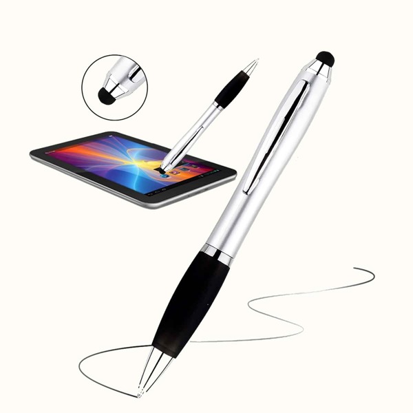 

1pc Multifunctional 2 In 1 Ballpoint Pen & Stylus Pen, Black
