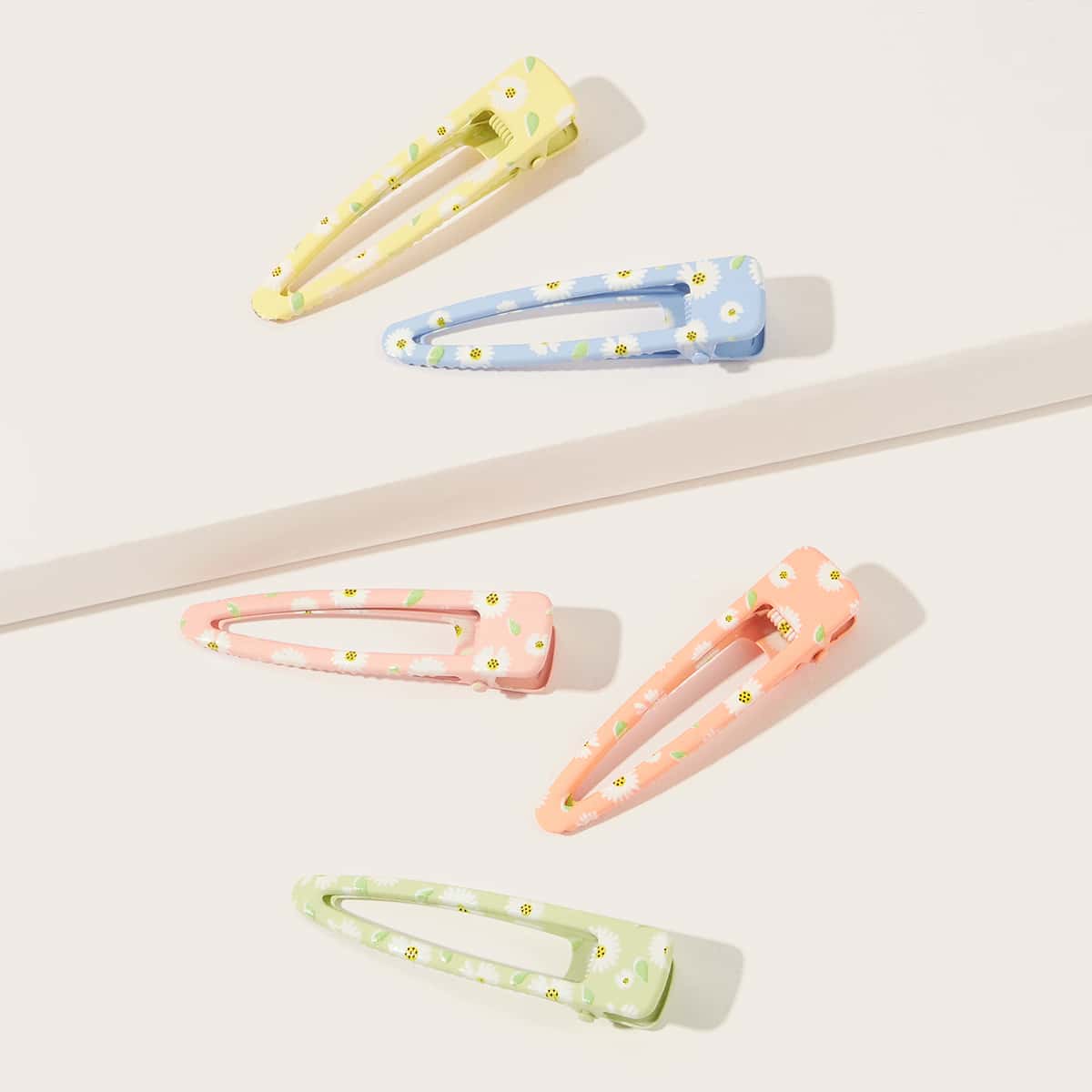 

5pcs Ditsy Floral Hair Clip, Multicolor