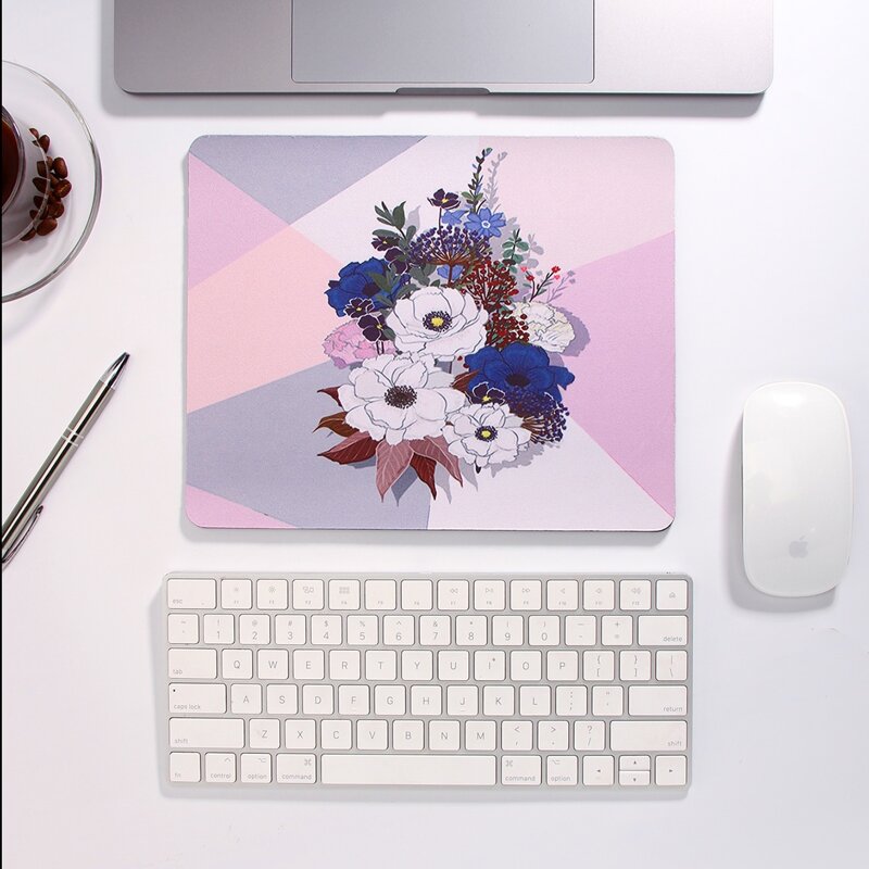 

1pc Flower Pattern Mouse Pad, Multicolor
