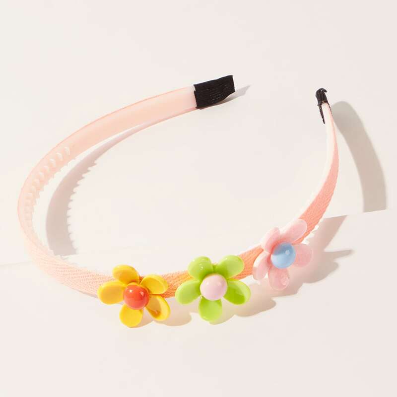 

Random 1pc Flower Decor Hair Hoop, Multicolor