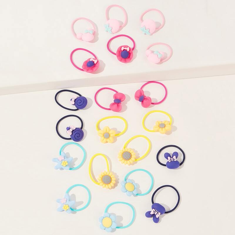 

20pcs Random Color Flower Hair Clip, Multicolor
