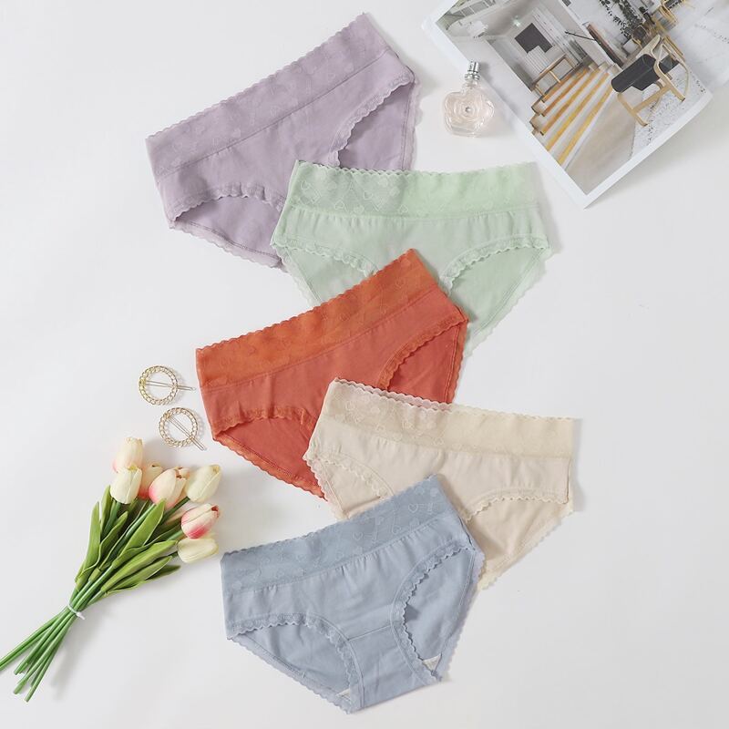 

5pack Lace Trim Panty Set, Multicolor