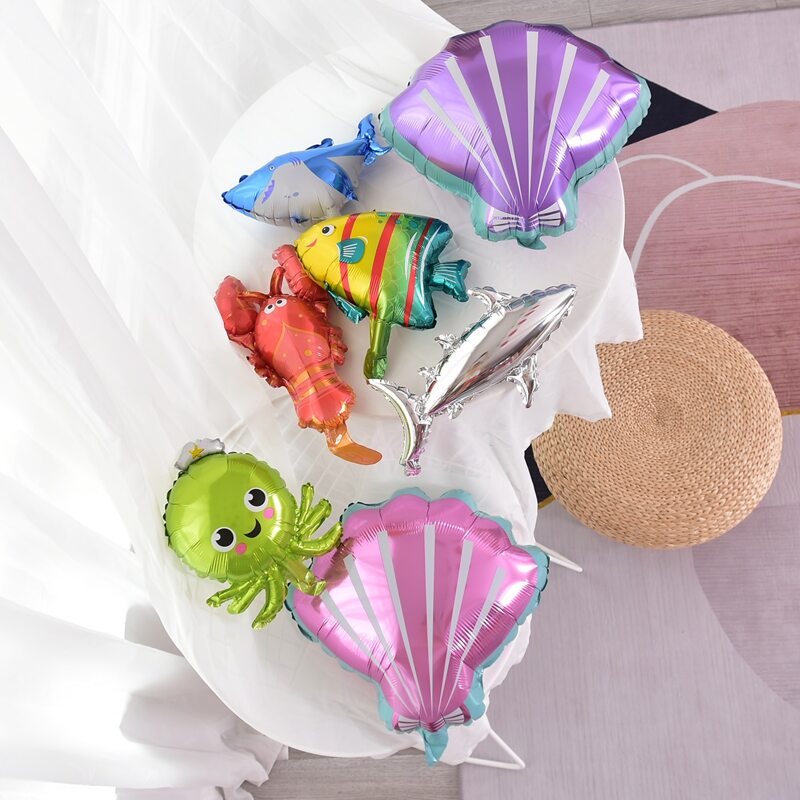 

7pcs Marine Life Shaped Balloon, Multicolor