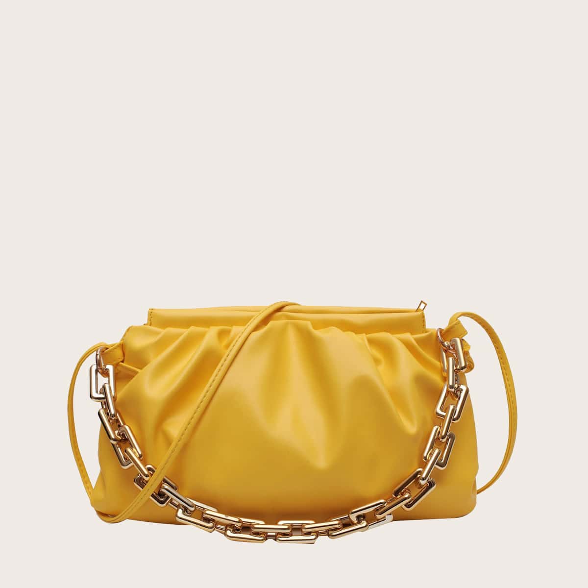 

Minimalist Ruched Bag, Yellow