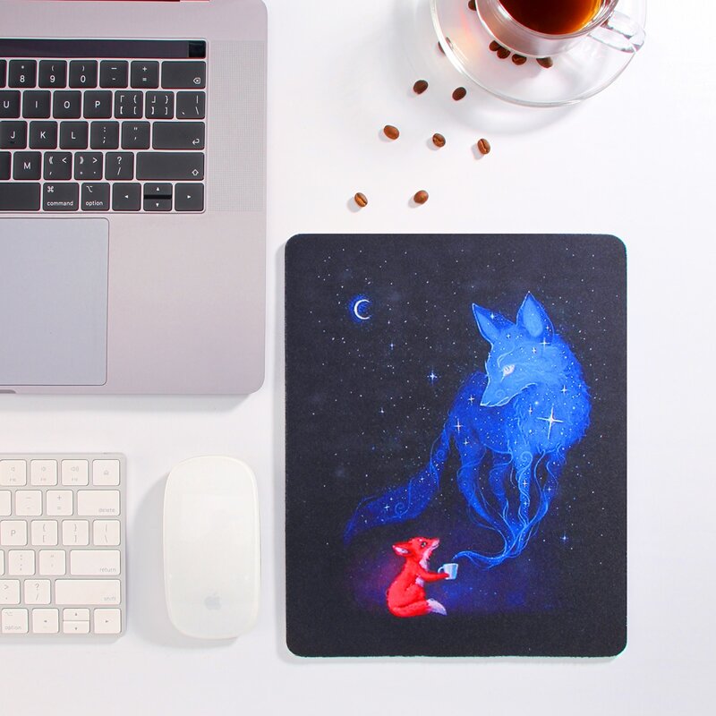 

1pc Fox Pattern Mouse Pad, Multicolor