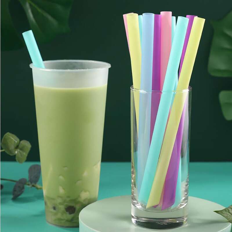 

100pcs Random Color Disposable Straw, Multicolor