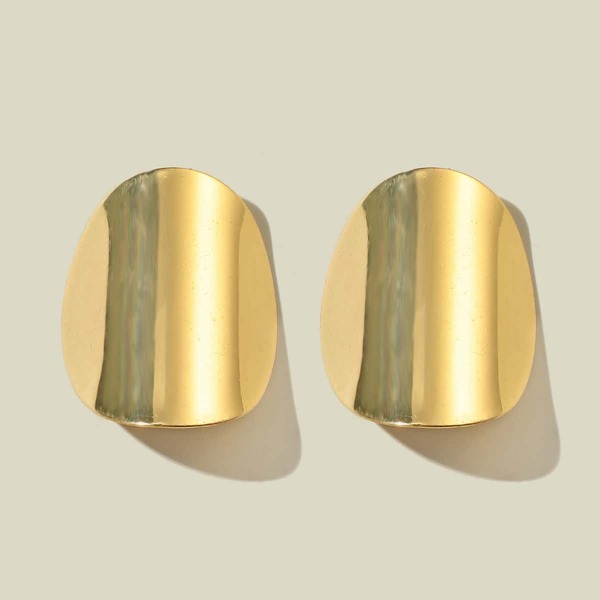 

Fold Stud Earrings, Gold